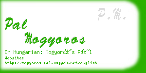 pal mogyoros business card